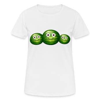 familie, melone,wassermelone,melonen - Frauen T-Shirt atmungsaktiv - Weiß - Vorne - AI Model Female 172 dark (172cm)