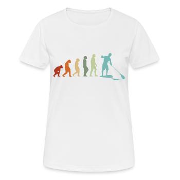 SUP Surf Stand Up Paddle Board SUP - Frauen T-Shirt atmungsaktiv - Weiß - Vorne - AI Model Female 172 dark (172cm)