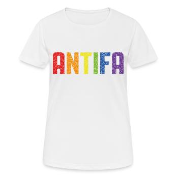 Fierté Antifa - T-shirt respirant Femme - blanc - Devant - AI Model Female 172 dark (172cm)