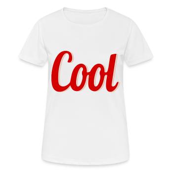 Kühl - Frauen T-Shirt atmungsaktiv - Weiß - Vorne - AI Model Female 172 dark (172cm)