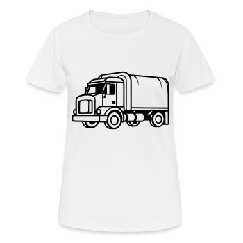 Lkw - Frauen T-Shirt atmungsaktiv - Weiß - Vorne - AI Model Female 172 dark (172cm)