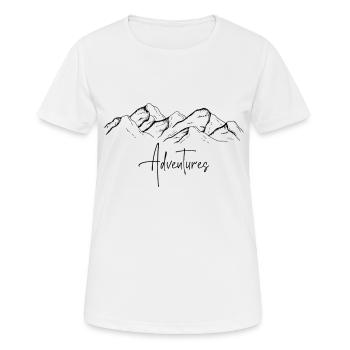 Aventure - T-shirt respirant Femme - blanc - Devant - AI Model Female 172 dark (172cm)