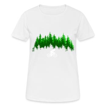 Vélo Forêt Nature VTT - T-shirt respirant Femme - blanc - Devant - AI Model Female 172 dark (172cm)