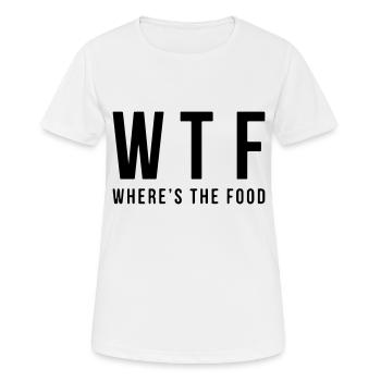 Wtf où est la nourriture - T-shirt respirant Femme - blanc - Devant - AI Model Female 172 dark (172cm)