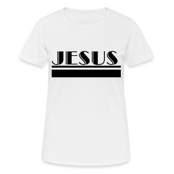 Jésus - T-shirt respirant Femme - blanc - Devant - AI Model Female 172 dark (172cm)