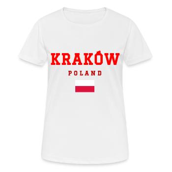 Cracovie, Pologne - T-shirt respirant Femme - blanc - Devant - AI Model Female 172 dark (172cm)