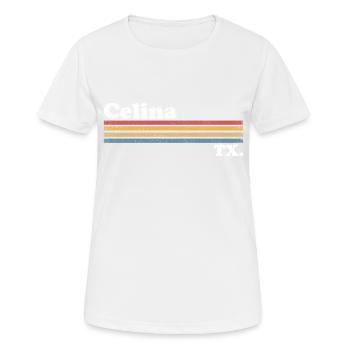 Celina - Frauen T-Shirt atmungsaktiv - Weiß - Vorne - AI Model Female 172 dark (172cm)
