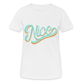 Nice - T-shirt respirant Femme - blanc - Devant - AI Model Female 172 dark (172cm)