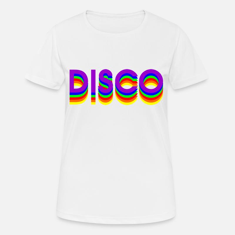 80s DISCO DANCE - Women's Breathable T-Shirt - white
