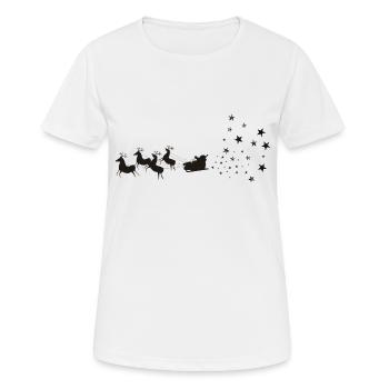 Reindeer St. Nicholas Santa Claus - Women's Breathable T-Shirt - white - Front - AI Model Female 172 dark (172cm)