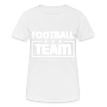 Équipe de football Mannschaft Bunt - T-shirt respirant Femme - blanc - Devant - AI Model Female 172 dark (172cm)