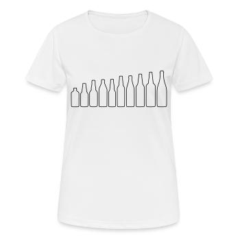 Bierflaschen - Frauen T-Shirt atmungsaktiv - Weiß - Vorne - AI Model Female 172 dark (172cm)