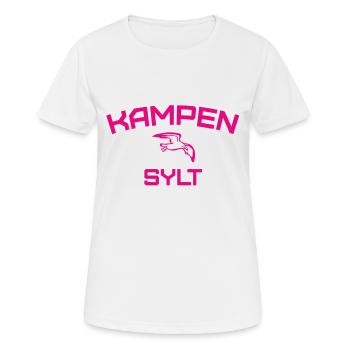 Sylt - Mer du Nord - Allemagne - Kampen - Île - T-shirt respirant Femme - blanc - Devant - AI Model Female 172 dark (172cm)