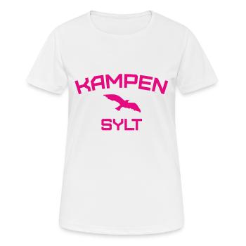 Sylt - Mer du Nord - Allemagne - Kampen - Île - T-shirt respirant Femme - blanc - Devant - AI Model Female 172 dark (172cm)
