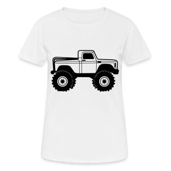 Monstertruck - Frauen T-Shirt atmungsaktiv - Weiß - Vorne - AI Model Female 172 dark (172cm)