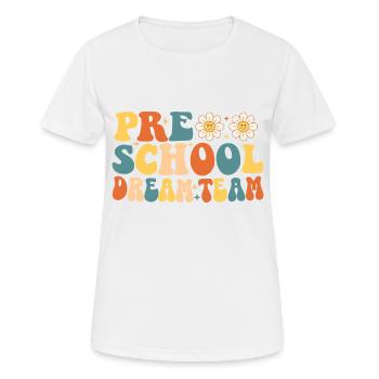 Vorschul-Dreamteam - Frauen T-Shirt atmungsaktiv - Weiß - Vorne - AI Model Female 172 dark (172cm)