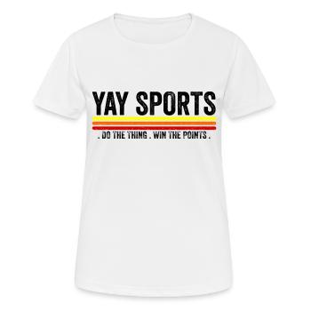 Yay Go Sports! Funny Sports - Women's Breathable T-Shirt - white - Front - AI Model Female 172 dark (172cm)