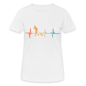 Battement de cœur voyager - T-shirt respirant Femme - blanc - Devant - AI Model Female 172 dark (172cm)