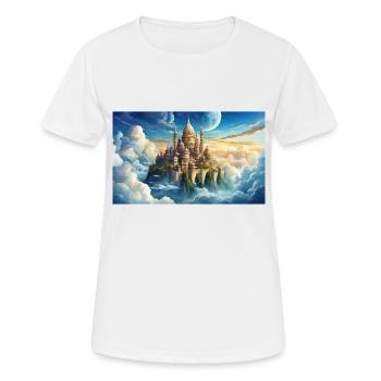 Wunderschöne mythische Orte – Asgard Heimat des Gottes - Frauen T-Shirt atmungsaktiv - Weiß - Vorne - AI Model Female 172 dark (172cm)