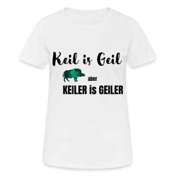 Keil is Geil - Frauen T-Shirt atmungsaktiv - Weiß - Vorne - AI Model Female 172 dark (172cm)