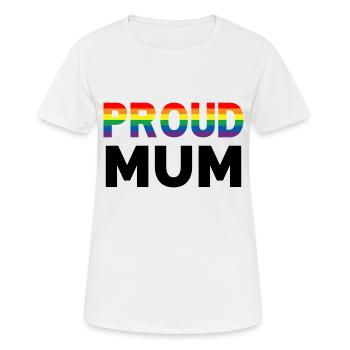 Proud Mum Rainbow - Frauen T-Shirt atmungsaktiv - Weiß - Vorne - AI Model Female 172 dark (172cm)
