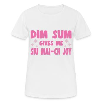 Bao Bun Funny Dim Sum Siu mai-Ch Joy Asian Food - Women's Breathable T-Shirt - white - Front - AI Model Female 172 dark (172cm)