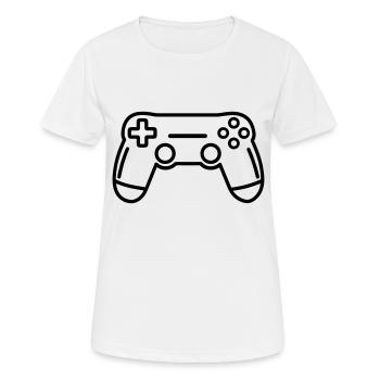 Jeux vidéo manette - T-shirt respirant Femme - blanc - Devant - AI Model Female 172 dark (172cm)