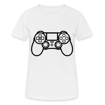 Jeux vidéo manette - T-shirt respirant Femme - blanc - Devant - AI Model Female 172 dark (172cm)