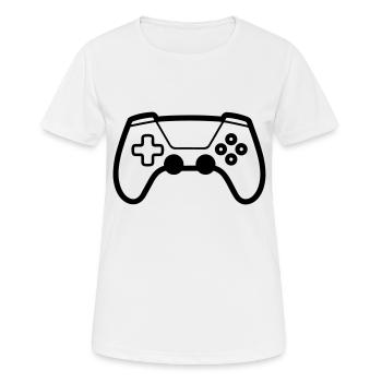 Videospiel-Controller - Frauen T-Shirt atmungsaktiv - Weiß - Vorne - AI Model Female 172 dark (172cm)