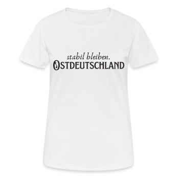 L’Allemagne de l’Est reste stable - T-shirt respirant Femme - blanc - Devant - AI Model Female 172 dark (172cm)