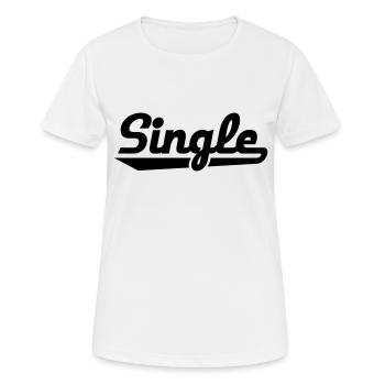 Single - Frauen T-Shirt atmungsaktiv - Weiß - Vorne - AI Model Female 172 dark (172cm)