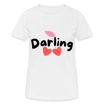 Darling I love you - Women's Breathable T-Shirt - white - Front - AI Model Female 172 dark (172cm)