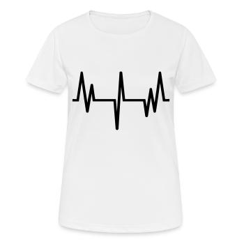 Pulse, heartbeat - Women's Breathable T-Shirt - white - Front - AI Model Female 172 dark (172cm)