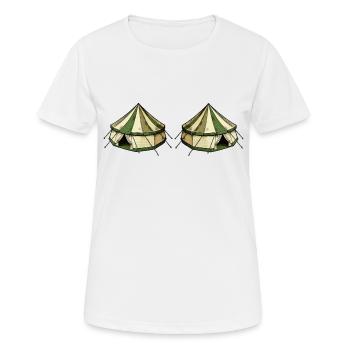 Tente 2 - T-shirt respirant Femme - blanc - Devant - AI Model Female 172 dark (172cm)