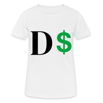 Dollar-Buchstabe - Frauen T-Shirt atmungsaktiv - Weiß - Vorne - AI Model Female 172 dark (172cm)