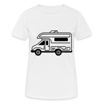 Wohnmobil - Frauen T-Shirt atmungsaktiv - Weiß - Vorne - AI Model Female 172 dark (172cm)