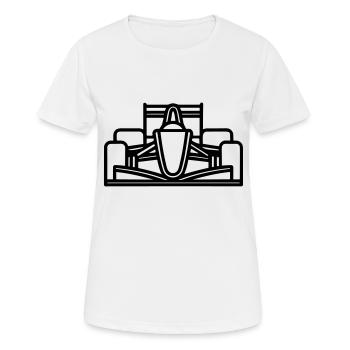 Rennwagen - Frauen T-Shirt atmungsaktiv - Weiß - Vorne - AI Model Female 172 dark (172cm)