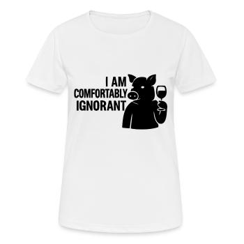 I am kept comfortably ignorant - Women's Breathable T-Shirt - white - Front - AI Model Female 172 dark (172cm)