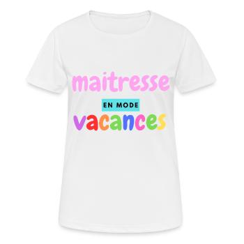 Herrin im Urlaubsmodus, Herrin Geschenk - Frauen T-Shirt atmungsaktiv - Weiß - Vorne - AI Model Female 172 dark (172cm)