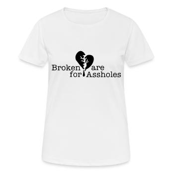 Herz Liebeskummer Liebe Freunde Frau Mann - Frauen T-Shirt atmungsaktiv - Weiß - Vorne - AI Model Female 172 dark (172cm)
