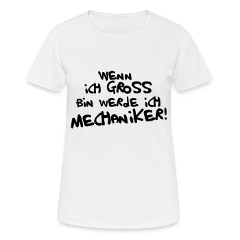 Ich werde Mechaniker! - Frauen T-Shirt atmungsaktiv - Weiß - Vorne - AI Model Female 172 dark (172cm)