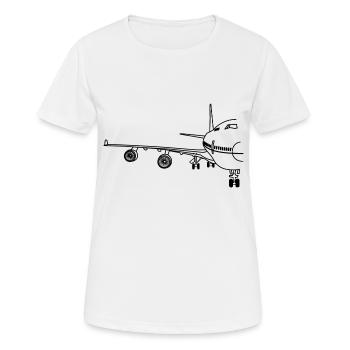 Queen of the Skies - Frauen T-Shirt atmungsaktiv - Weiß - Vorne - AI Model Female 172 dark (172cm)