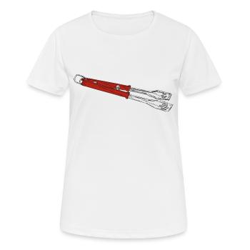 barbecue grill barbecue hamburger bacon bifteck sauver - T-shirt respirant Femme - blanc - Devant - AI Model Female 172 dark (172cm)