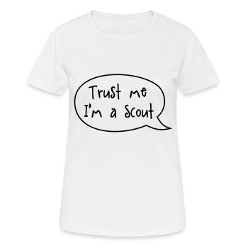Trust me I'm a scout - Frauen T-Shirt atmungsaktiv - Weiß - Vorne - AI Model Female 172 dark (172cm)
