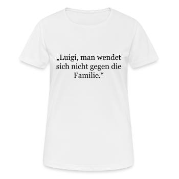 Don Detail Luigi - Frauen T-Shirt atmungsaktiv - Weiß - Vorne - AI Model Female 172 dark (172cm)