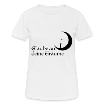 Glaube - Frauen T-Shirt atmungsaktiv - Weiß - Vorne - AI Model Female 172 dark (172cm)