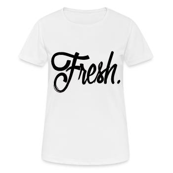 fresh black - Women's Breathable T-Shirt - white - Front - AI Model Female 172 dark (172cm)