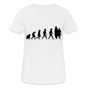 Evolution Surfing Surfers surfboard surfing - Women's Breathable T-Shirt - white - Front - AI Model Female 172 dark (172cm)