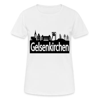 Skyline Gelsenkirchen - Frauen T-Shirt atmungsaktiv - Weiß - Vorne - AI Model Female 172 dark (172cm)