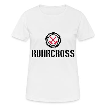 ruhrcross 3 - Frauen T-Shirt atmungsaktiv - Weiß - Vorne - AI Model Female 172 dark (172cm)